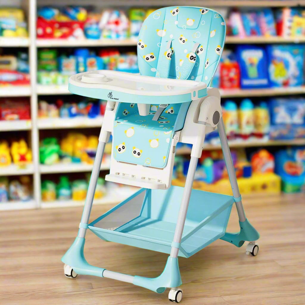 Marshmallow Lite 6-level adjustable baby high chair with bear design for feeding. www.usmile.toys
